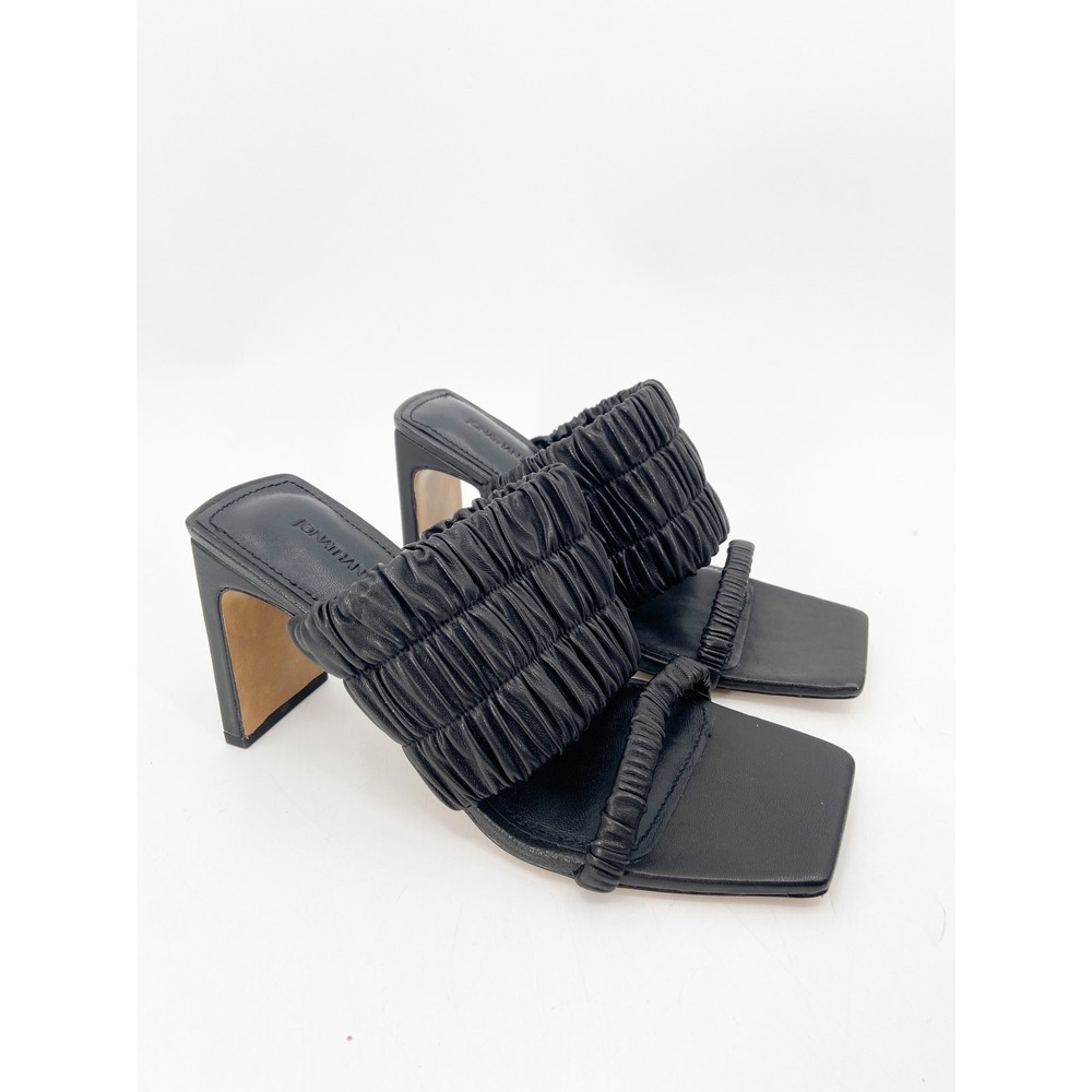 Jonathan Simkai Felix Elastic Mule Heels Sandals‎ Black 38 NWOB